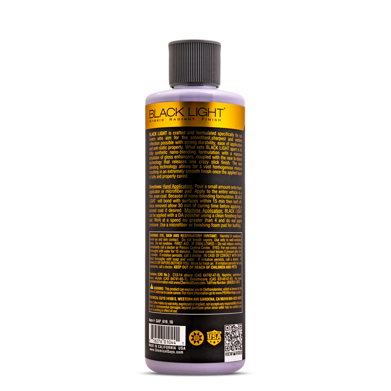 Chemical Guys Black Light Hybrid Glaze & Sealant, 16 oz