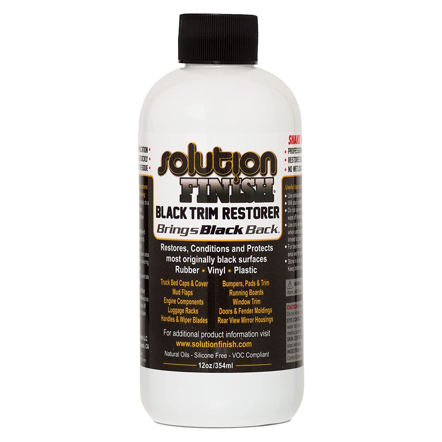 Solution Finish Black Plastic & Vinyl Plastic Trim Restorer, 12 oz