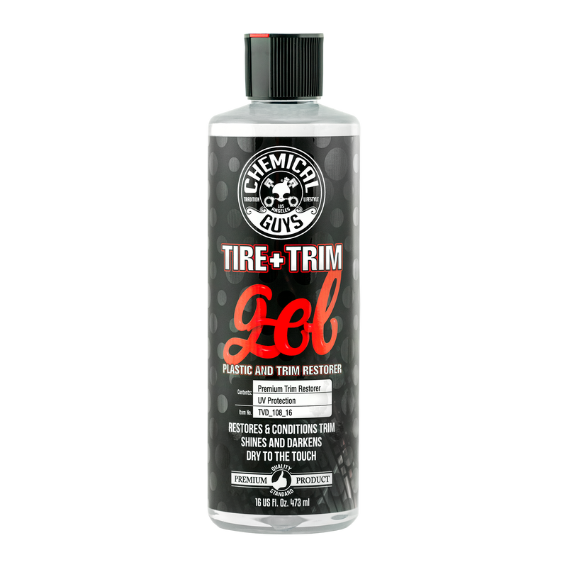 Chemical Guys Tire+Rim Gel Plastic And Rubber High-Gloss Restorer And Protectant, 16oz