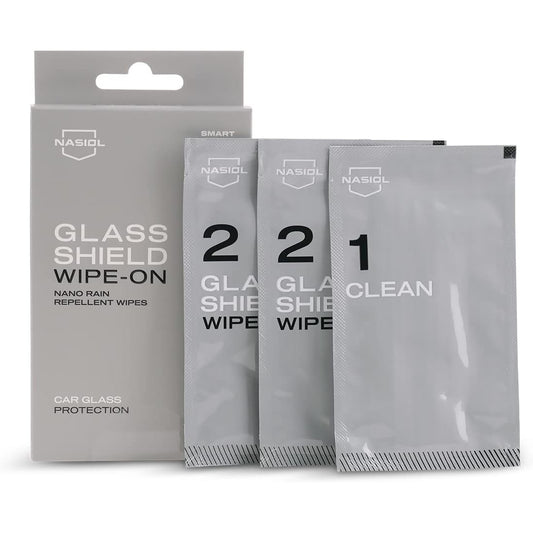 Nasiol GlasShield Wipe-On Nano Rain Repellent Wipes for Windshield