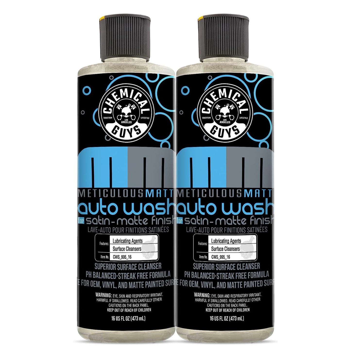 Chemical Guys Slick Finish Cleaner Wax Light Paint Cleanser & Brilliant  Shine Carnauba Wax