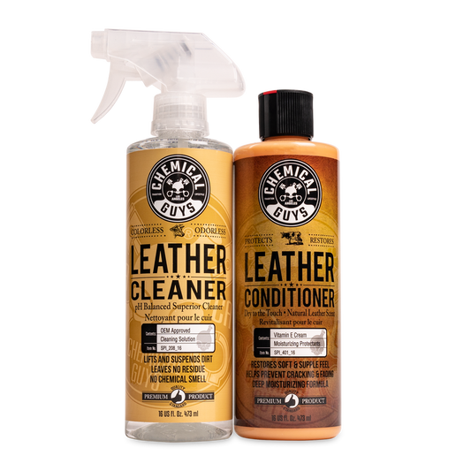 Chemical Guys Leather Cleaner and Conditioner Kit, 16 oz